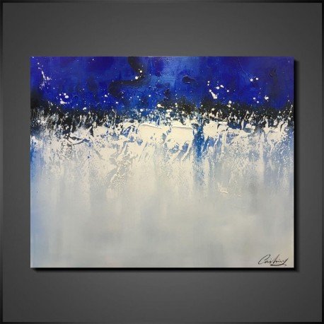 Abstrakt blåt maleri Blue Day
